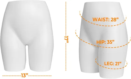 Vista 3 de Maniquí de caderas femeninas, maniquí de glúteos inferiores del cuerpo para mostrador de lencería femenina