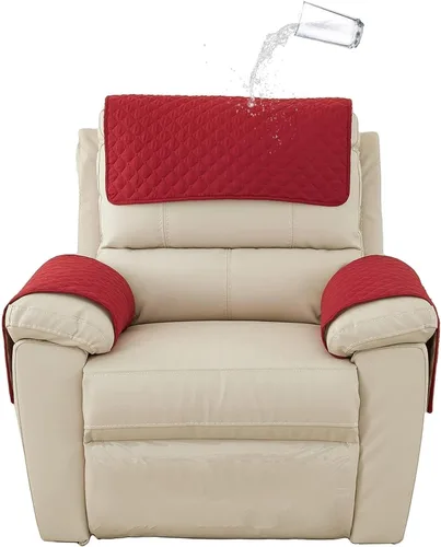 Vista 14 de XMAYODS Funda impermeable para sillón con reposabrazos, fundas antideslizantes para sofá y reposacabezas, fundas para respaldo, fundas para sillón