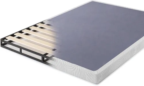Vista 4 de Zinus Walter - Base de colchón inteligente de metal de perfil estándar / Base para colchón / Soporte de listones de madera / Montaje fácil 2-Blanco