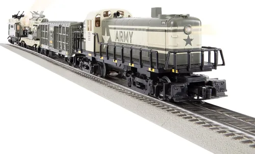 Vista 10 de Lionel Army Freight Electric O Gauge Bluetooth 5.0 Set de Tren Eléctrico con Control Remoto