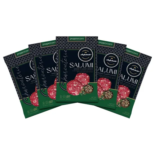 Vista 7 de Aufschnitt Meats Kosher Salumi - Salchicha en rodajas, carne de embutidos - Carne fermentada fina - 2 onzas, original, paquete de 12