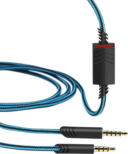 Vista 9 de Cable de audio de repuesto de 6.6 ft compatible con auriculares Astro A40 A40TR, cable de silencio en línea y sin cable de control de volumen