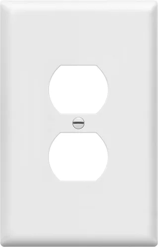 Vista 23 de ENERLITES Placa de pared dúplex para tomacorriente para receptáculos, cubierta de toma de corriente eléctrica jumbo, acabado brillante, de gran Negro
