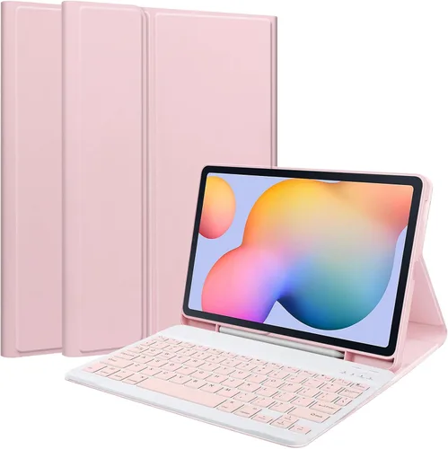 Vista 44 de Funda de teclado para Samsung Galaxy Tab S6 Lite de 10.4 pulgadas 2024/2022/2020, funda protectora Magentic con soporte para S-Pen y teclado Negro