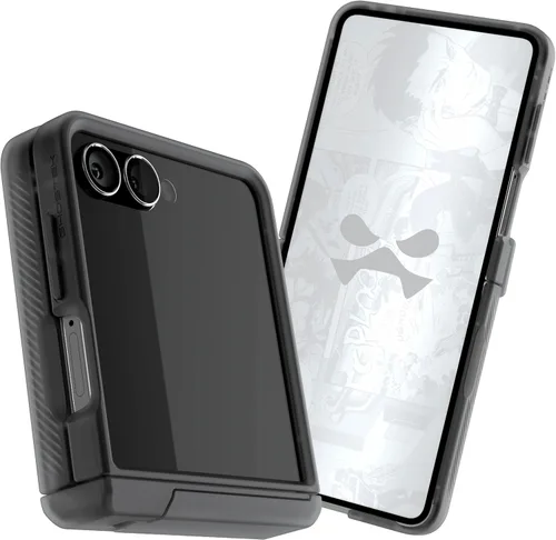 Vista 16 de Ghostek COVERT - Funda rosa para Galaxy Z Flip 4 para mujeres y niñas, protección completa de bisagra y parte trasera transparente, duradera