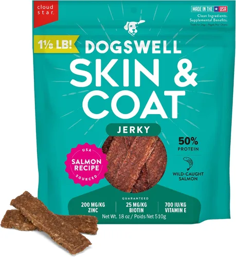 Vista 12 de Dogswell Skin & Coat - Golosinas para perros, cordero, bolsa de 10 onzas