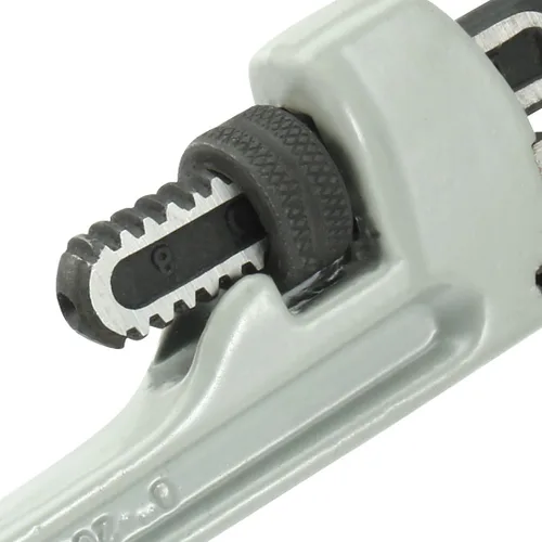 Vista 4 de uxcell Llave de tubo recta de mandíbula de gancho resistente con mango de aluminio de 8 pulgadas