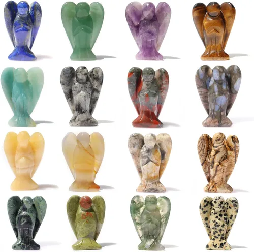 Vista 9 de Figuras de elefante con piedras preciosas de jade blanco, 1 unidad, figuras de elefante pequeño, estatuas de animales de cristal curativo talladas a