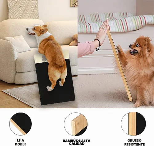 Vista 6 de Tabla para rascar uñas de perro, lima de doble cara para patas de perros, almohadilla de arena de dos caras, 15.7 x 8.8 pulgadas, divertido cuidado