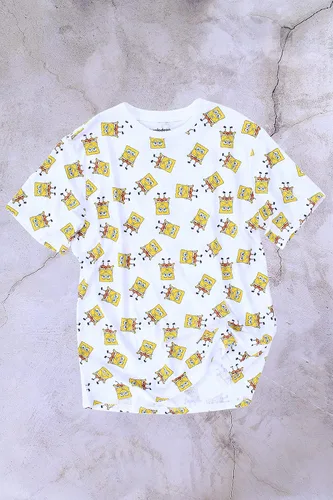 Vista 5 de Camiseta Bob Esponja para Adultos, Blanco