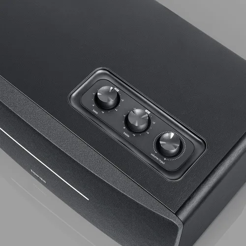 Vista 3 de Edifier D12 - Altavoces de computadora de escritorio integrados con Bluetooth 5.0, altavoz estéreo inalámbrico de mesa de 70 vatios RMS con salida