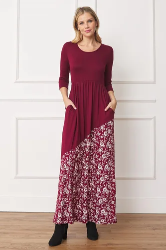 Vista 2 de Eloges - Vestido largo a rayas para mujer con mangas