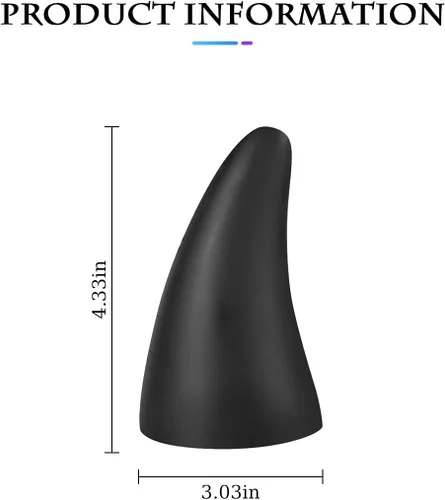 Vista 2 de 2 calcomanías 3D de cuerno de diablo para parachoques de techo de automóvil, elasticidad de 4.3 pulgadas, protectores de colisión, adornos Negro