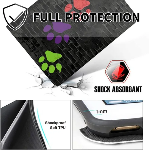Vista 182 de Funda para tablet Fire 7 (12ª generación, versión 2022), delgada, a prueba de golpes, delgada, de piel sintética, con función de apagado/encendido