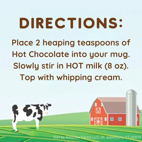Vista 3 de Sillycow Farms - Mezcla de chocolate caliente sabor Delicia rica de cacao caliente Sin gluten, sin OMG, sin lácteos Mezcla de cacao en polvo
