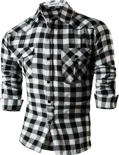 Vista 72 de JZS041, camisa de vestir de manga larga para hombre