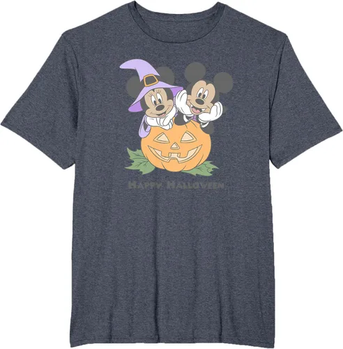 Vista 58 de Disney Mickey and Friends Halloween Pumpkin Mickey & Minnie Camiseta Blanco