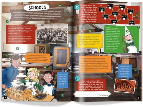 Vista 4 de Misterios en el tiempo Paquete de actividades de historia de la era victoriana Libro de historia para niños Revista de historia y actividades