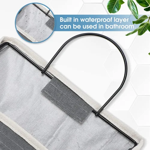 Vista 5 de Woanger 12 bolsas de almacenamiento para colgar en la pared, organizador para colgar en la pared, contenedores para colgar sobre la puerta