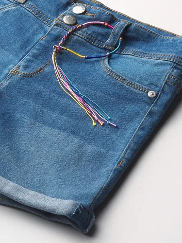 Vista 3 de DKNY - Pantalones cortos de mezclilla para niña