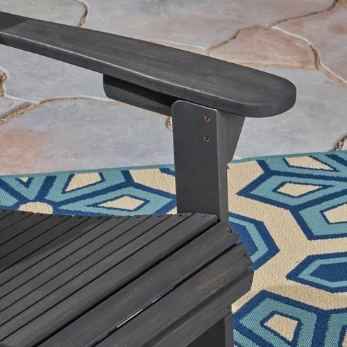 Vista 7 de Christopher Knight Home Cara Silla Adirondack plegable de madera de acacia para exteriores, acabado azul