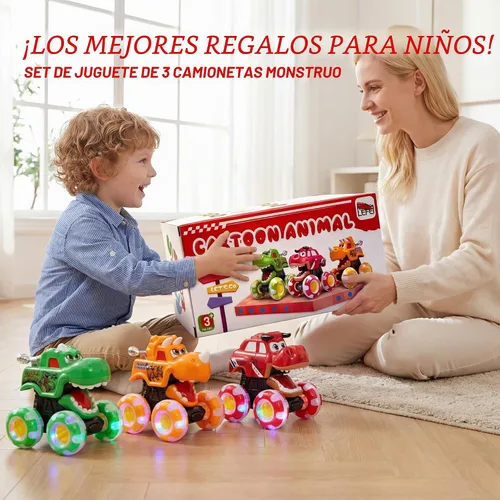 Vista 8 de Juguete de camión monstruo para niños pequeños de 1 a 3 años, ruedas