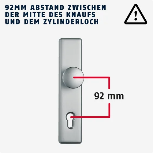 Vista 4 de ABUS Accesorios de protección de puerta HLS214 F1, aluminio, 21034 Aluminio F1.