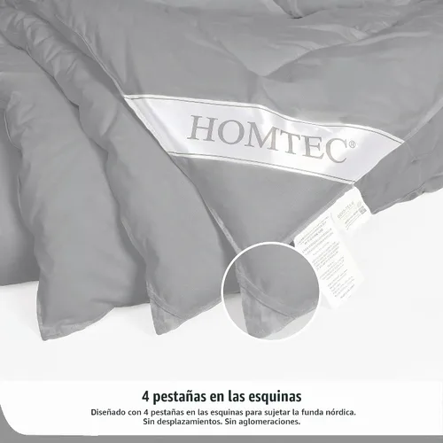 Vista 5 de Edredón de tamaño individual 100% algodón, relleno alternativo de plumón, edredón acolchado gris oscuro, esponjoso, ligero, todo el año, con 4 lazos