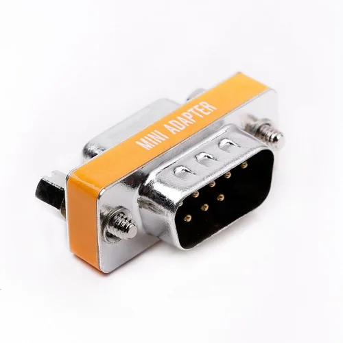 Vista 3 de Adaptador de módem nulo DB9 macho a hembra Slimline Data Transfer Serial Port Adapter 10 Pack