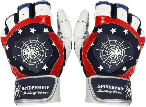 Vista 5 de J&S Sporting Spider Grip - Guantes de bateo de béisbol antideslizantes - Agarre antideslizante duradero para hombres y jóvenes jugadores