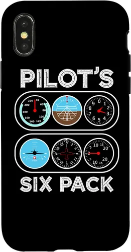 Vista 5 de iPhone 12 mini Pilot's Six Pack Vuelo Instrumentos Aviación Case