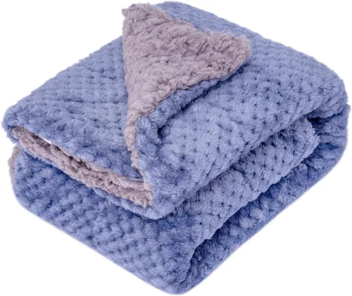 Vista 62 de Manta difusa o manta mullida para bebé, suave y cálida y acogedora manta de lana de coral para niños pequeños, bebés o recién nacidos, para cuna