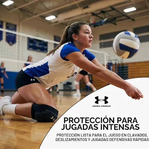 Vista 2 de Rodilleras de voleibol Under Armour, paquete de 2