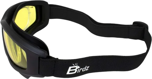 Vista 6 de Birdz 3 pares de gafas Flyer Extreme Sports Construcción Super Seal Gafas de seguridad – Lentes transparentes, ahumadas y amarillas con adaptador Rx