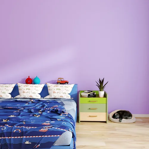 Vista 2 de YENHOME Papel tapiz de color liso morado para gabinetes, regreso a la escuela, 17.7 x 80 pulgadas, papel tapiz de despegar y pegar de color morado