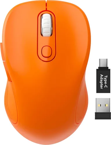 Vista 24 de Trueque - Ratón inalámbrico para laptop, ratón de computadora ergonómico de 2.4GHz con botones de atrás y adelante, 3 niveles de DPI ajustables, 6