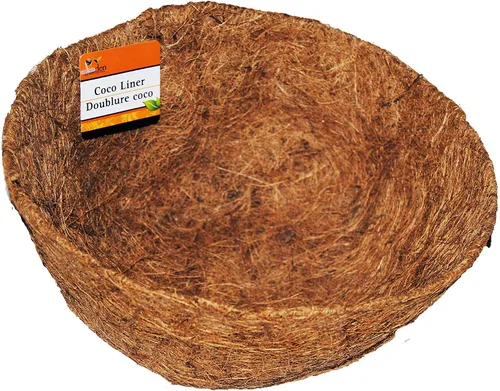 Vista 2 de Revestimientos de repuesto de fibra de coco en forma de cesta de 10 pulgadas (3 unidades)