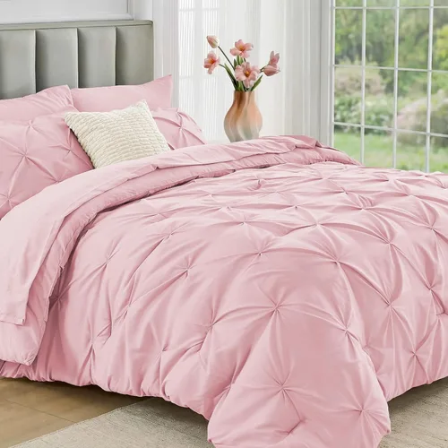 Vista 11 de JOLLYVOGUE Juego de edredón tamaño individual de 5 piezas – Juego de ropa de cama tamaño individual en una bolsa para todas las estaciones