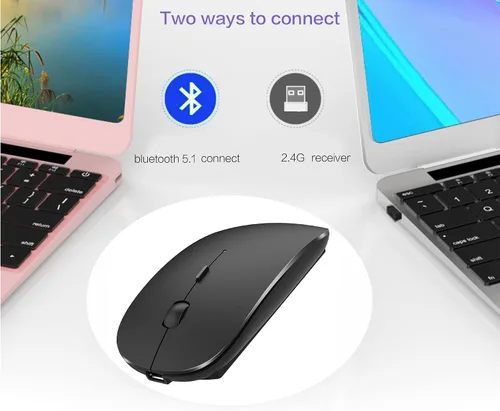 Vista 3 de PEIBO Mouse Inalámbrico Bluetooth para Laptop, Mac, MacBook, iPad, MacBook Air, MacBook Pro, PC, Computadora de Escritorio, Windows, Chromebook