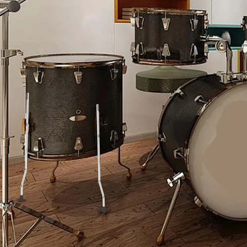 Vista 5 de 3 piezas de repuesto para patas de Tom de piso, piezas de repuesto para Tom Drum Instrumento de percusión Metal antideslizante DIY Hardware