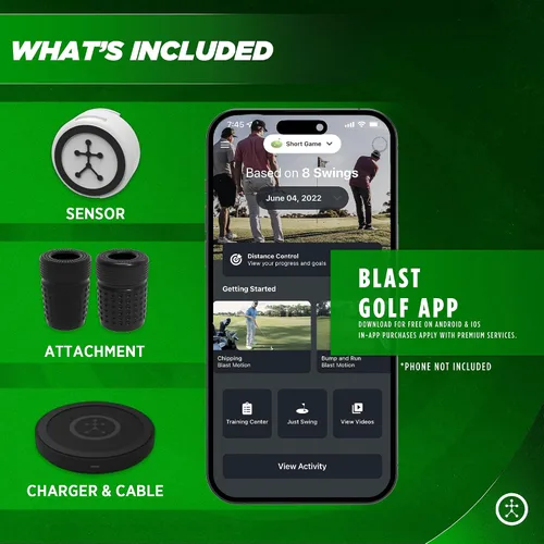Vista 8 de Blast analizador de golpes de golf, diseñado por profesionales de golf