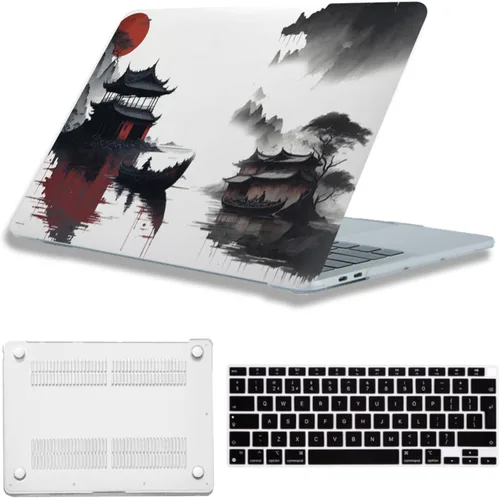 Vista 39 de Funda compatible con MacBook Air de 15" M5 M4 M3 M2 2023-2026 Negro (Black Lace)