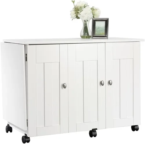 Vista 8 de Mueble móvil para costura y otras manualidades de madera de cerezo, Madera Manufacturada, Cinnamon Cherry