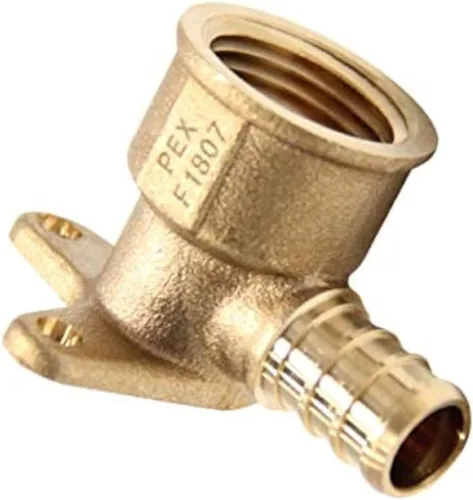 Vista 9 de Paquete de 2 codos de oreja NPT hembra EFIELD Pex de 1/2 pulgada x 1/2 pulgadas, accesorio de latón para transición de Pex a roscado (PEX1807154)