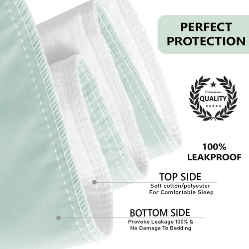 Vista 3 de Almohadilla para cama reutilizable, lavable a máquina y se puede secar en secadora, impermeable, extra absorbente, cuidado personal y clasificación