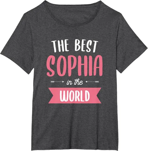 Vista 23 de Camiseta The Best Sophia In The World Name, Negro