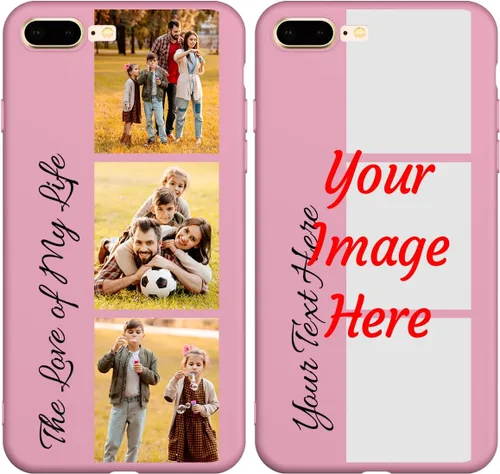 Vista 15 de Funda de teléfono con foto personalizada para iPhone 7 Plus 8 Plus, imagen personalizada/texto, funda negra delgada y suave, regalo único de nicho