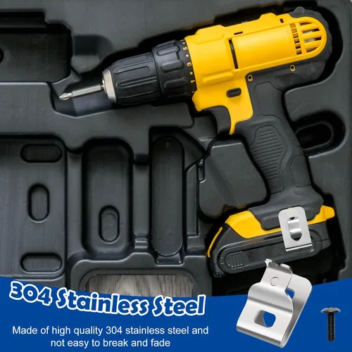 Vista 2 de 10 clips para cinturón para Dewalt, kit de clips de herramientas de taladro de acero inoxidable 304 con tornillos para Dewalt N268241 apto