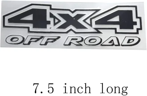 Vista 3 de 2 calcomanías todoterreno de 4 x 4, efecto de impresión cepillada, calcomanías de repuesto de vinilo negro para F150 GMC Sierra Chevy 1500 2500