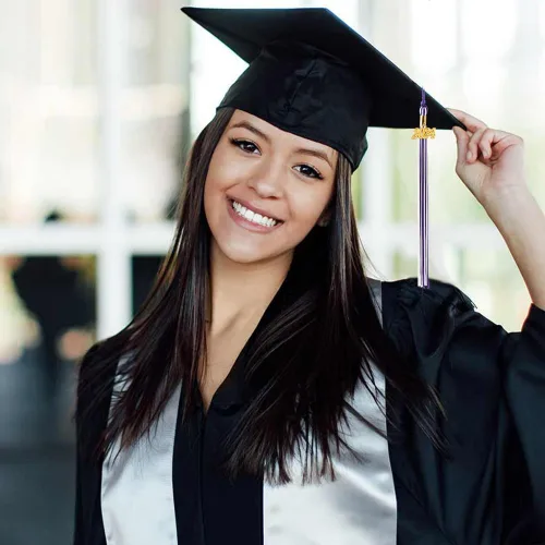 Vista 2 de Borla de graduación 2024, graduación de borla 2024, 2 borlas de graduación 2024, borla de gorra de graduación 2024 con dije dorado 2024